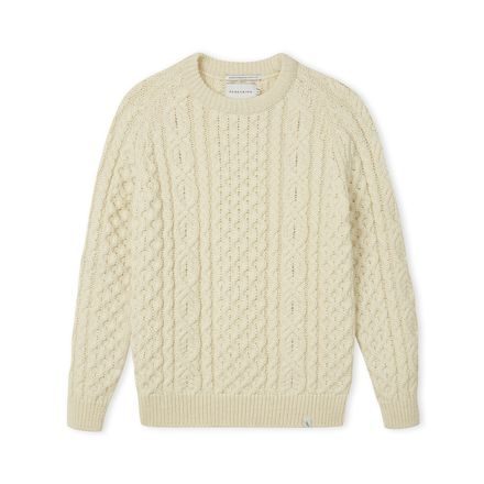 Peregrine Hudson Aran Jumper — Cream