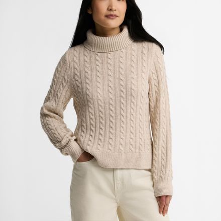 Barbour Ambleside Cable-Knit Rollneck Jumper — Oatmeal