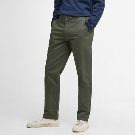 Barbour Sueded Sateen Tailored Trousers — Olive