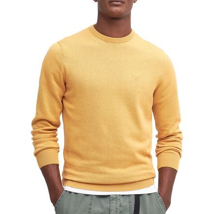 Barbour Pima Cotton Crew Neck Sweater — Honey Gold