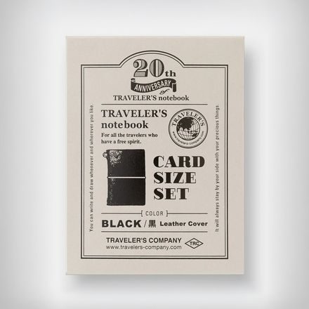 Traveler's Notebook Card Size 20th Anniversary Set — Black