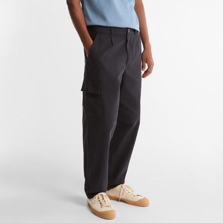 Barbour Washed Relaxed Fit Cargo Trousers — Navy