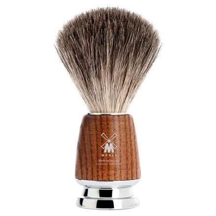 Mühle RYTMO Shaving Brush (Pure Badger, Steamed Ash)