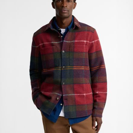 Barbour Woodlane Brushed Check Overshirt — Winterberry Tartan