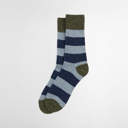 Barbour Houghton Stripe Socks — Blue Stone
