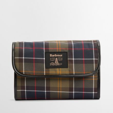 Barbour Tartan Hanging Washbag