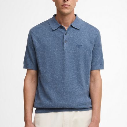 Barbour Muston Linen-Blend Knitted Polo Shirt