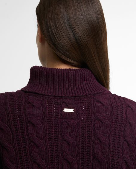 Barbour Agatha Wool Cable Knit Rollneck Jumper
