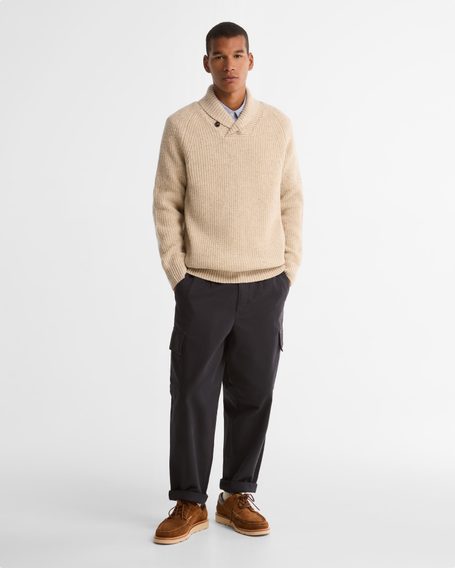 Barbour Shawl Neck Fleck Jumper