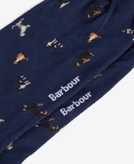 Barbour Mavin Socks — Navy/Dog