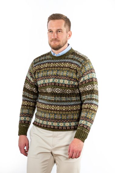 Jamieson's Fair Isle Jumper — Olive