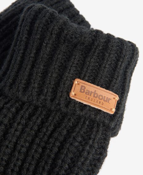 Barbour Saltburn Knitted Gloves — Classic Black