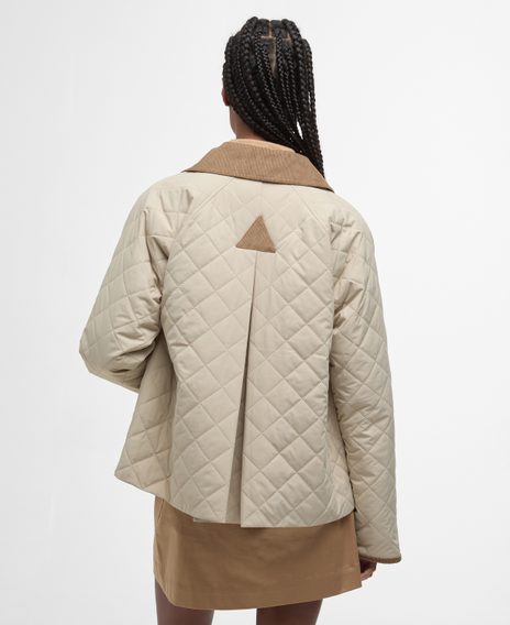 Barbour Anise Quilted Jacket — Light Sand
