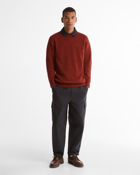 Barbour Tisbury Crew Neck Sweater — Brick Red