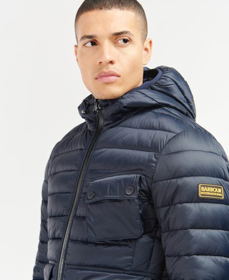 Barbour International Racer Ouston Hooded Quilted Jacket