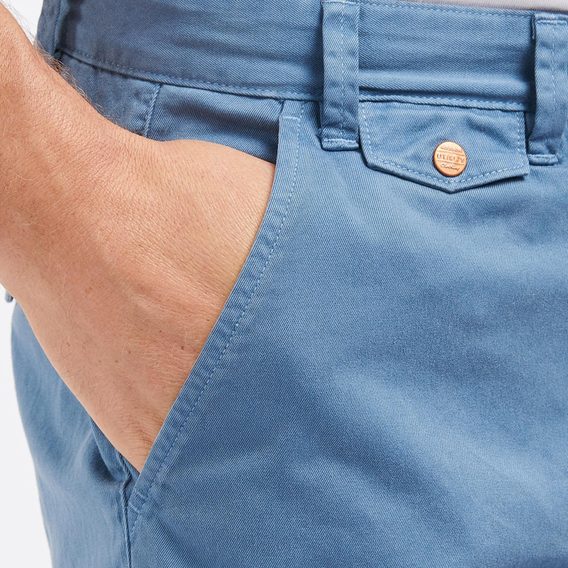 Jednofarebné kraťasy Barbour Neuston Twill Shorts - Force Blue