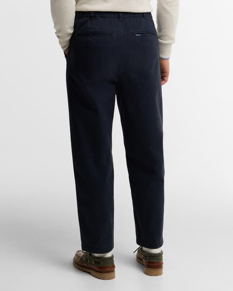 Barbour Yorklane Twill Trousers — Dark Navy
