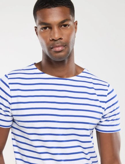 Armor Lux Breton Striped T-Shirt — Navy