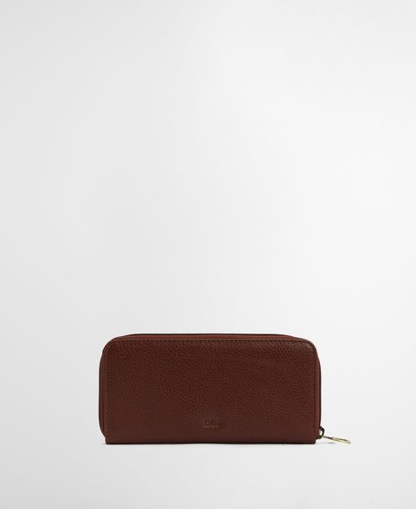 Barbour Birch Leather Matinee Purse — Brown