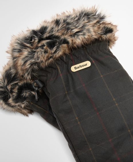 Barbour Tartan Waxed Mitts