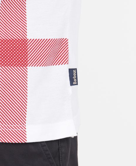 Barbour Blaine Oversized Tartan Polo Shirt — White