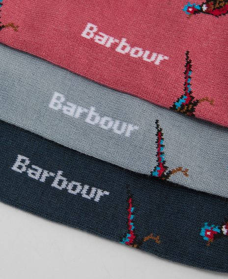Barbour Pheasant Socks Gift Box — Earth Pink Mix