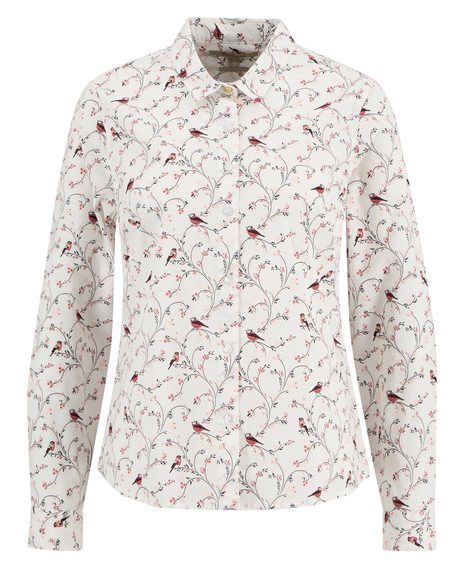 Barbour Brambles Tailored Long-Sleeved Shirt — Bird Print