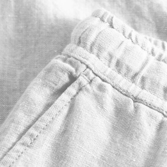 Ľanové nohavice Knowledge Cotton Apparel - Bright White