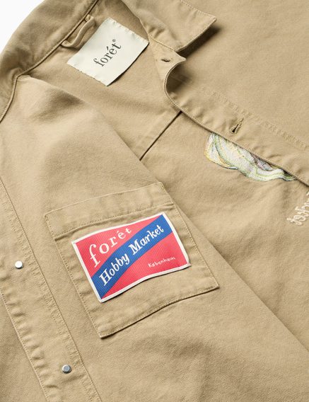 forét Wood Embroidery Overshirt