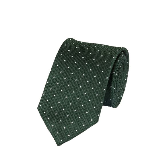 Charles Tyrwhitt Spot Silk Tie — Dark Green