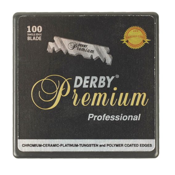 Polovičné žiletky na holenie Derby Premium Single Edge (100 ks)