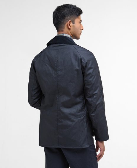 Barbour Ashby Wax Jacket — Navy