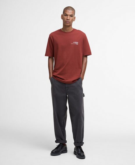 Barbour Parkend Photographic Relaxed T-Shirt — Brick Red