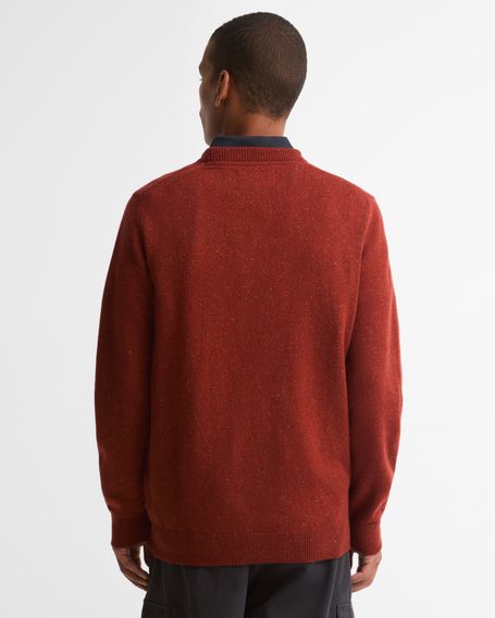 Barbour Tisbury Crew Neck Sweater — Brick Red