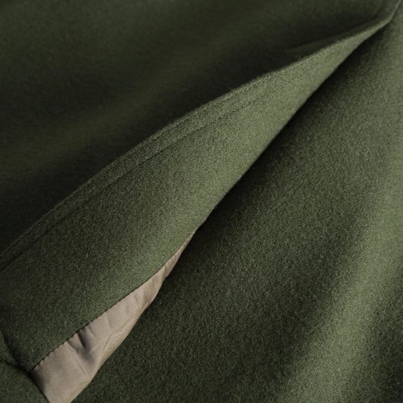 forét Shelter Long Wool Coat — Army