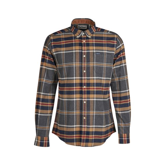 Barbour Ronan Tailored Check Shirt — Grey Marl