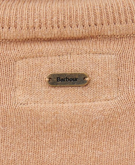 Barbour Pendle Roll-Neck Sweatshirt — Caramel