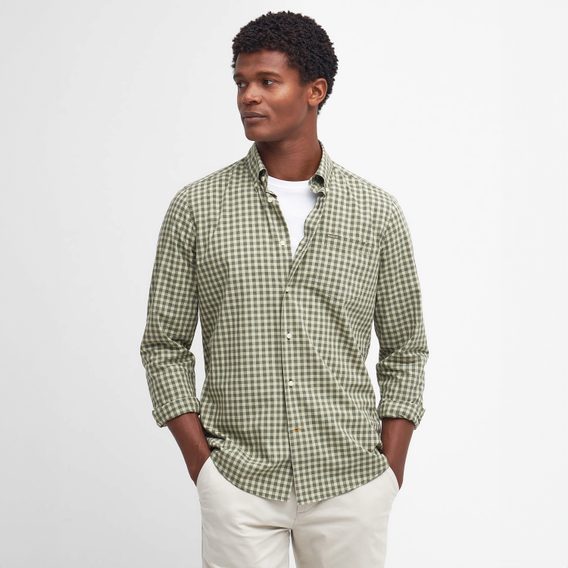 Barbour Merryton Tailored Shirt — Olive