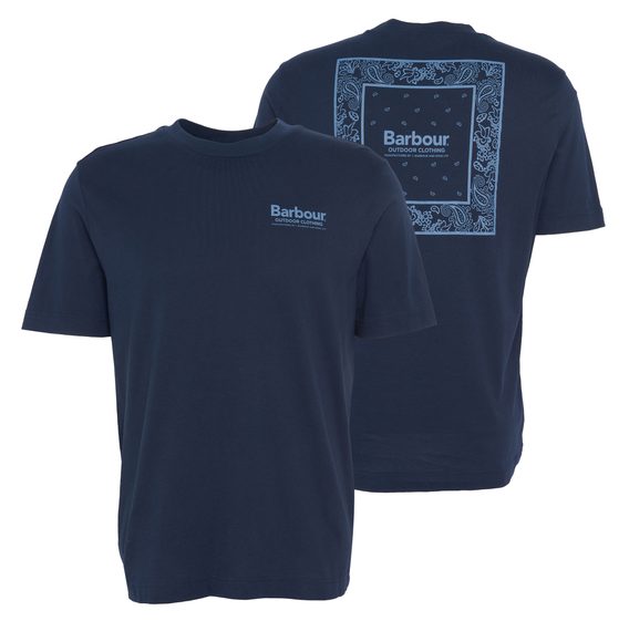 Barbour Thornley Relaxed Graphic T-Shirt — Classic Navy