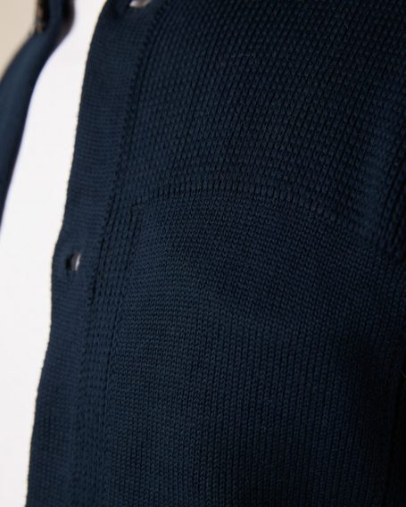 Peregrine Compton Knitted Shirt — Navy