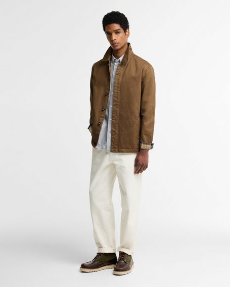 Barbour Yorklane Twill Overshirt — Dark Sand