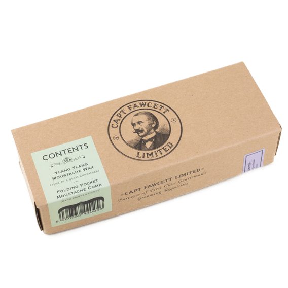 Cpt. Fawcett — Ylang Ylang Moustache Wax & Comb Gift Set