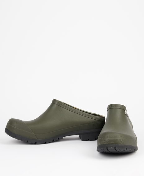 Barbour Quinn Clogs — Olive