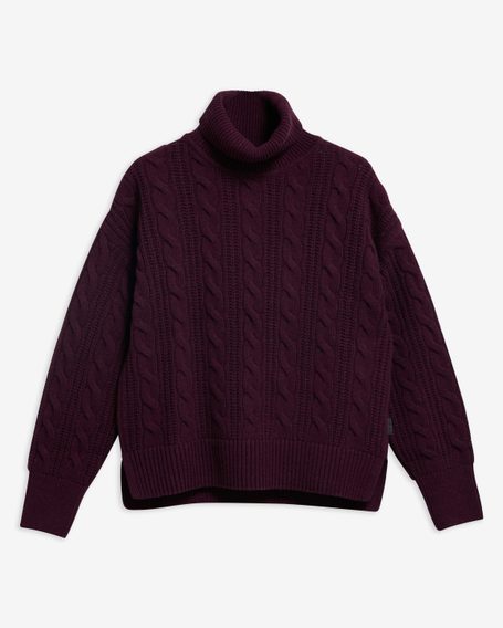Barbour Agatha Wool Cable Knit Rollneck Jumper