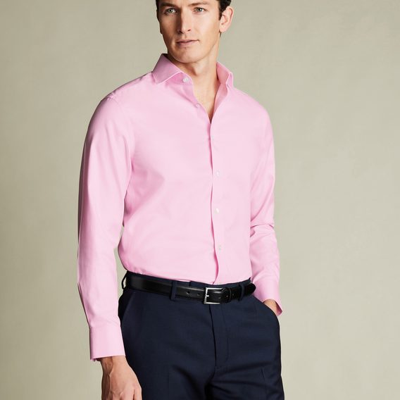 Charles Tyrwhitt Non-Iron Twill Shirt — Pink