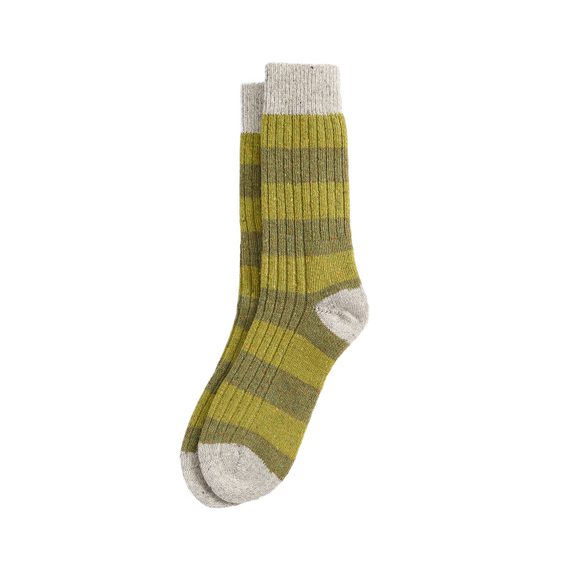 Barbour Houghton Stripe Socks — Double Olive