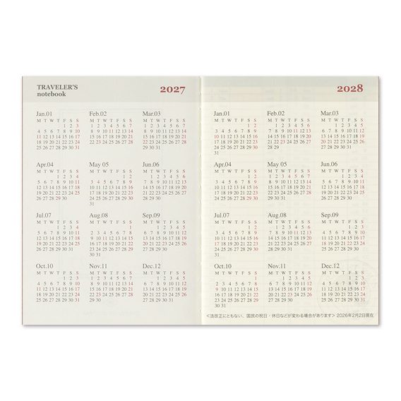 Traveler's 2027 Diary — Weekly (Passport)