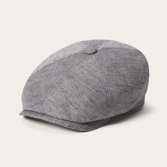 Stetson 6-Panel Linen Cap — Light Grey