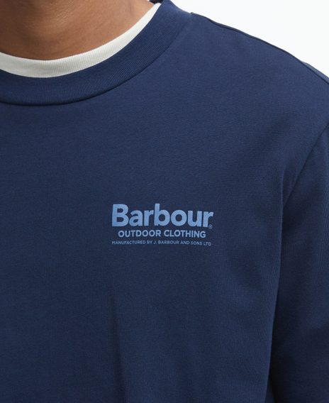 Barbour Thornley Relaxed Graphic T-Shirt — Classic Navy