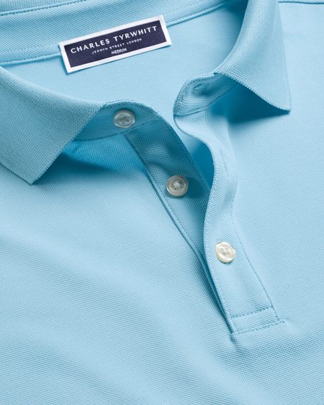 Charles Tyrwhitt Pique Polo — Light Blue